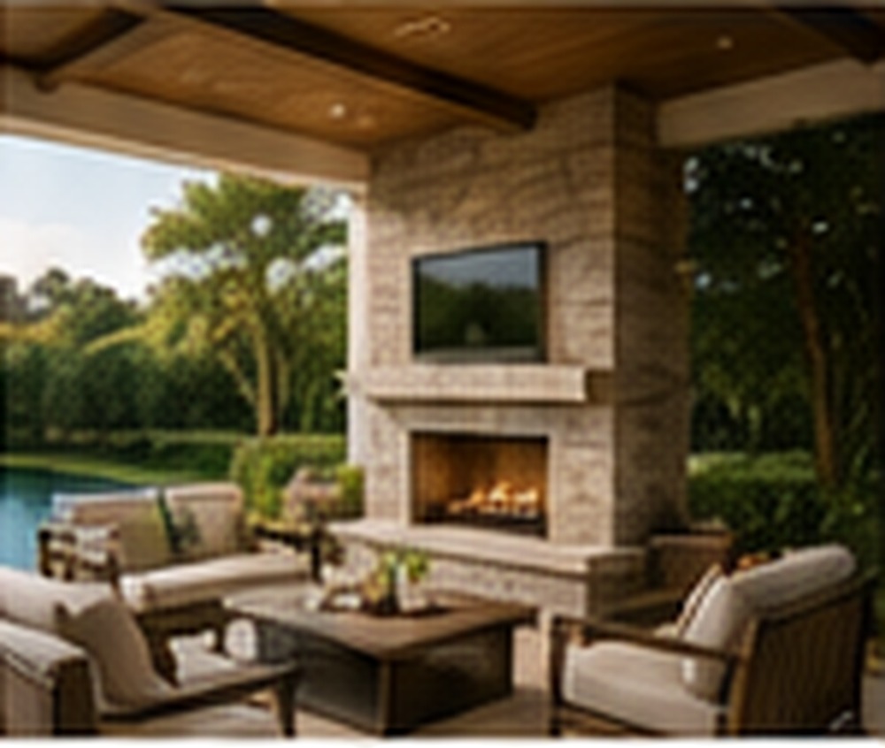 Luxury outdoor living and entertaining space