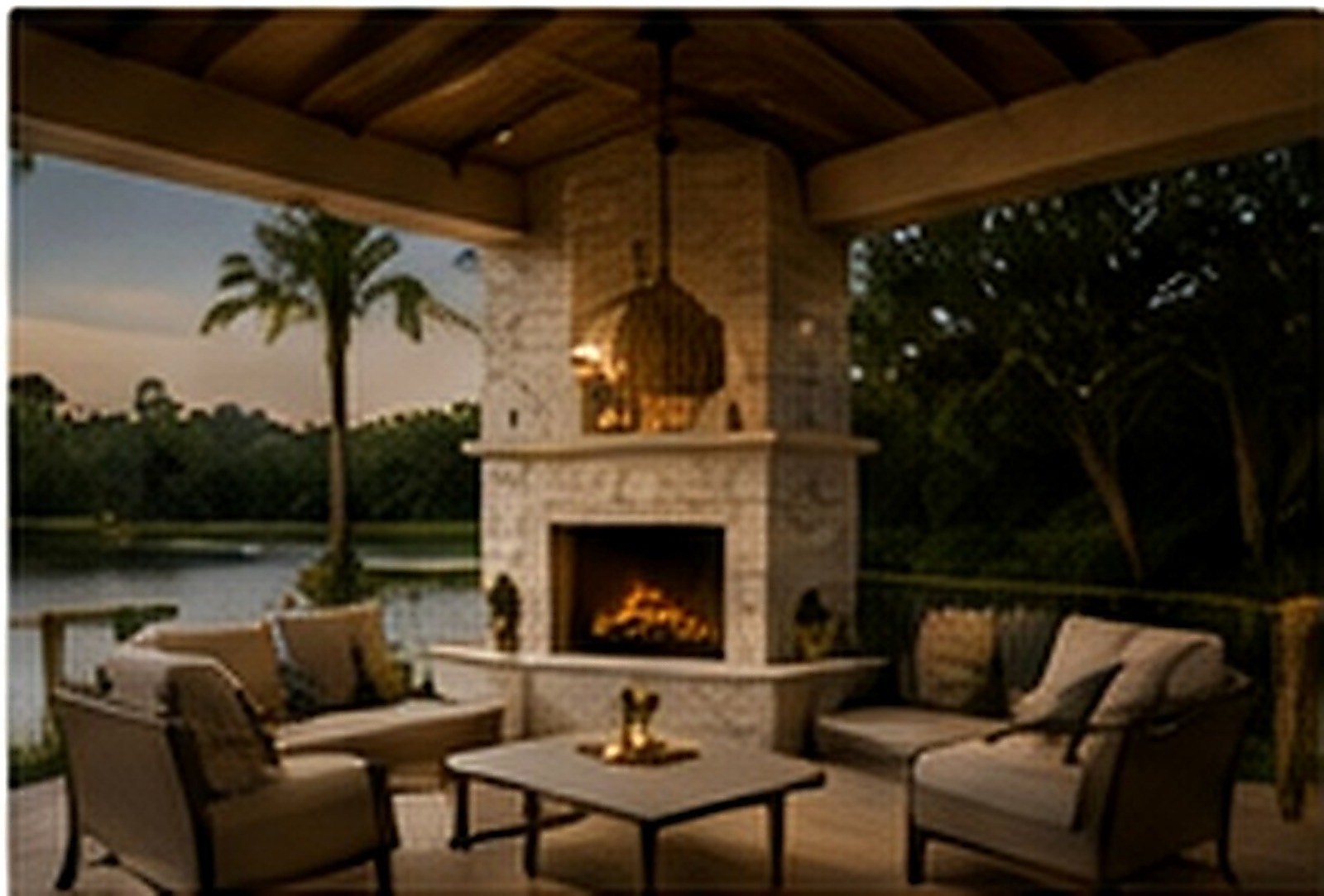 Luxury outdoor living space