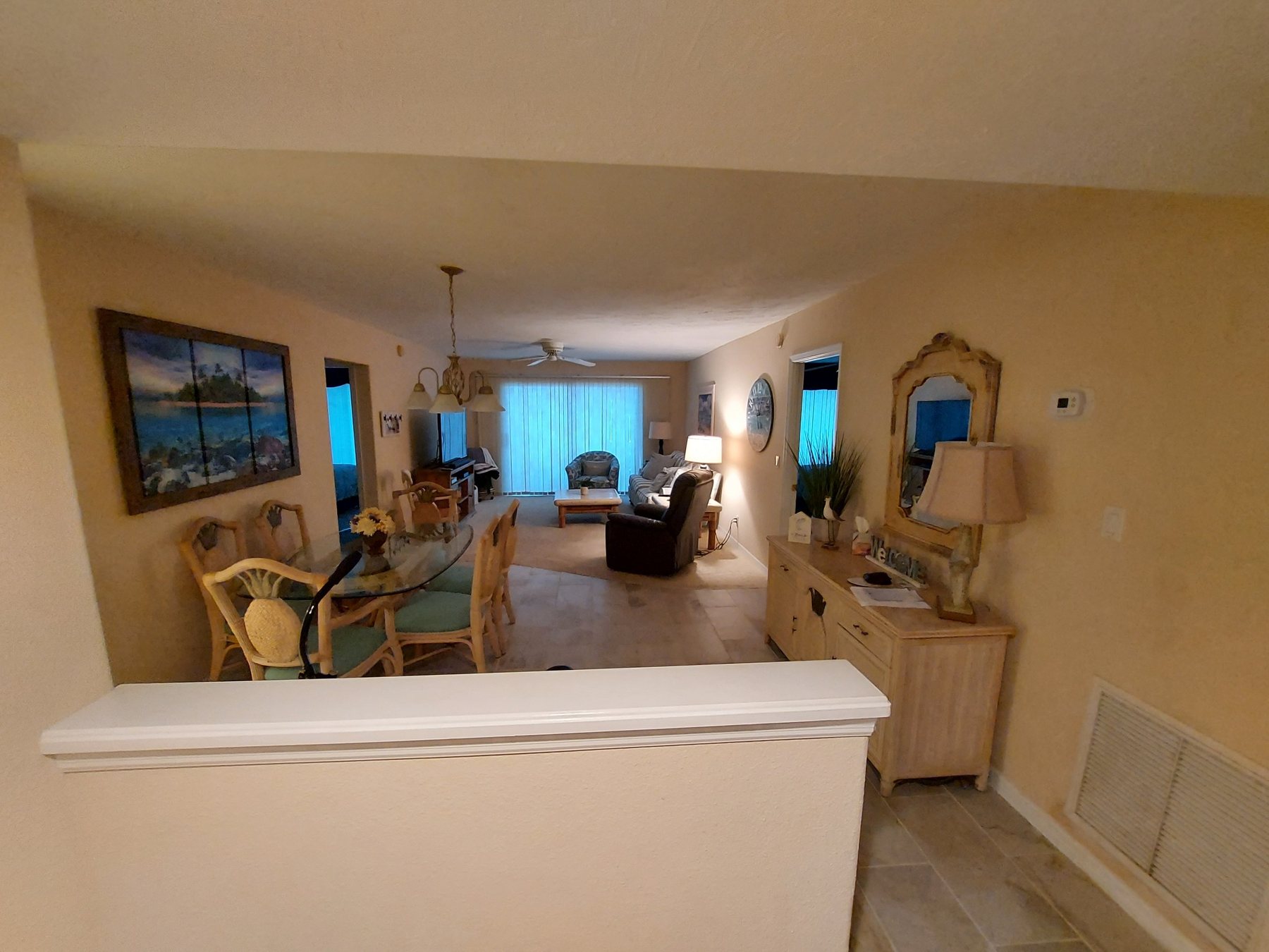 Original living and dining spaces before renovation
